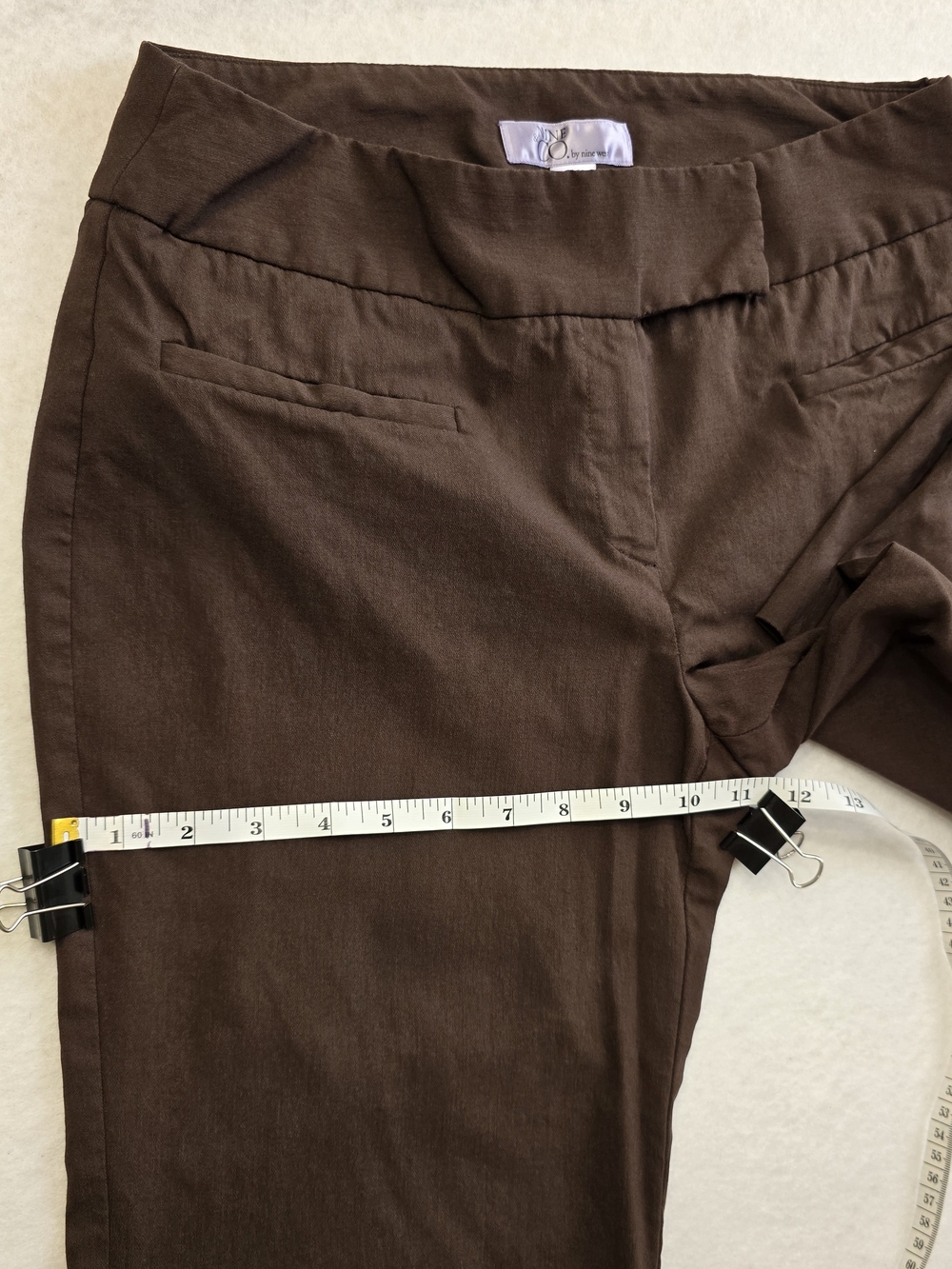 Nine & Co. by Nine West Brown Bootcut Pants Waist 10 - Picture 8 of 9